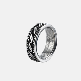 Classic Pattern Stainless Steel Men's Ring