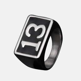 Classic 13 Stainless Steel Men's Ring