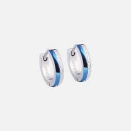 Simple Geometric Rune Two-Tone Stainless Steel Earrings