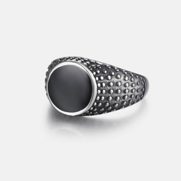 Oval Natural Stone Men's Ring