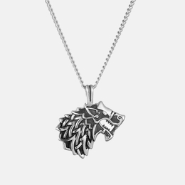 Hip Hop Direwolf Stainless Steel Viking Pendant