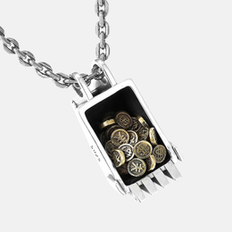 Vintage Digger Coin Sterling Silver Pendant