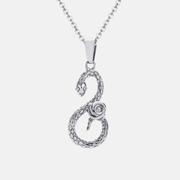 Simple Rose Snake Stainless Steel Women's Pendant