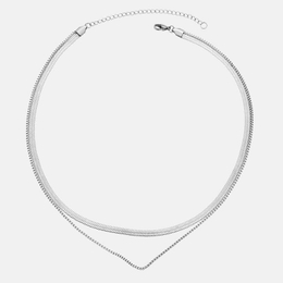 Snake Double Layer Chain Stainless Steel Necklace