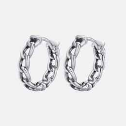 Fashion Chain Design Stainless Steel Earrings