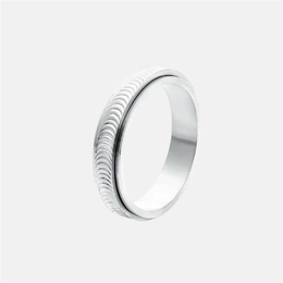 Simple Ripple Pattern Stainless Steel Spinner Ring