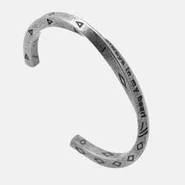 Viking War Mobius Twisted Cuff Men's Bracelet