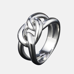 Simple Chain Pattern Stainless Steel Ring