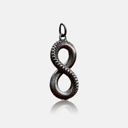 Simple Number 8 Snake Stainless Steel Pendant