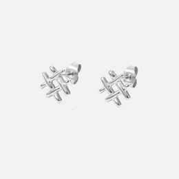 Fashion Tic-Tac-Toe Stainless Steel Stud Earrings