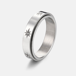 Sirius Stainless Steel Spinner Ring
