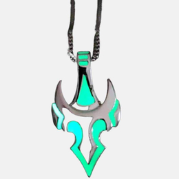 Flame Dragon Sword Stainless Steel Luminous Necklace