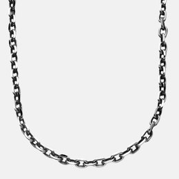 Hip Hop Boiled Black Simple Men's Necklace