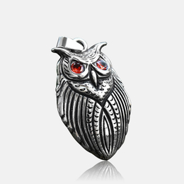 Vintage Owl Stainless Steel Pendant
