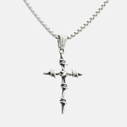 Thorns Cross Stainless Steel Pendant