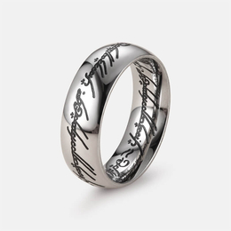 Exquisite Engraved Stainless Steel Ring