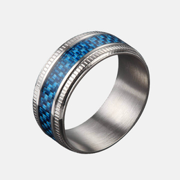 Woven Carbon Fiber Stainless Steel Ring