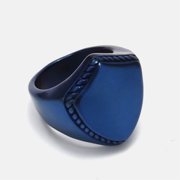 Simple Shield Stainless Steel Men's Ring