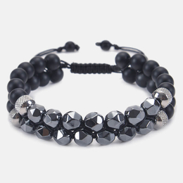 Double-layer Woven Tiger Eye Beads Bracelet