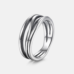 Retro Multi-layer Winding Stainless Steel Ring