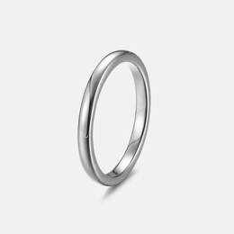 2mm Minimalist Tungsten Steel Engagement Ring