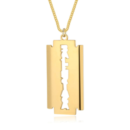 Razor Blade Stainless Steel Punk Necklace