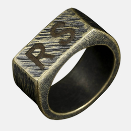 Engraving Stainless Steel Men's Ring