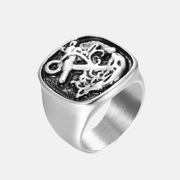 Square Anchor Stainless Steel Ring