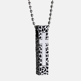 Pendentif en Acier Inoxydable Croix Incrustée Motif Pierre