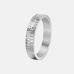 Dragon Scale Pattern Stainless Steel Couple Ring