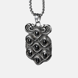 Seven Eyes Of God Stainless Steel Men's Pendant