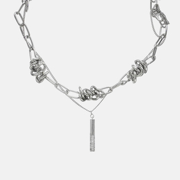 Minimalist Thorns Stainless Steel Double-layer Necklace