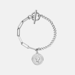 Queen Elizabeth Head Stainless Steel Bracelet