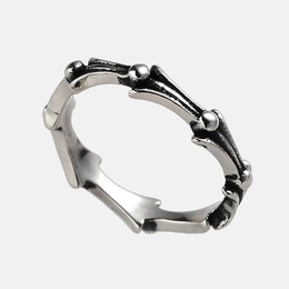 Geometric Splash Stainless Steel Ring