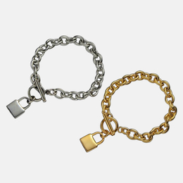 Simple Lock Stainless Steel Bracelet