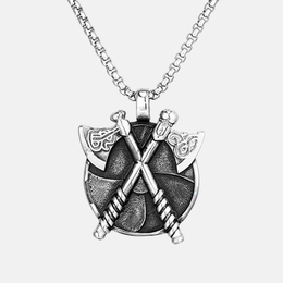 Vintage Double Ax Stainless Steel Viking Pendant