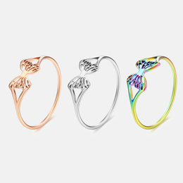 Cute Dainty Butterfly Stainless Steel Ring