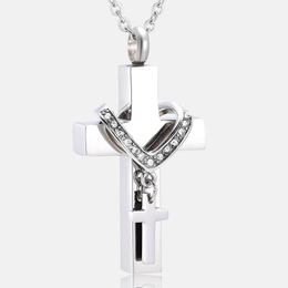 Multi-Layered Cross Removable Stainless Steel Pendant