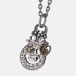 Love Heart Smiling Sterling Silver Pendant