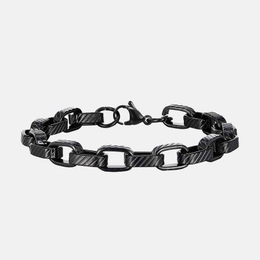 Bracelet rectangulaire en acier inoxydable sergé punk
