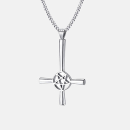 Satanic Cross Stainless Steel Pendant