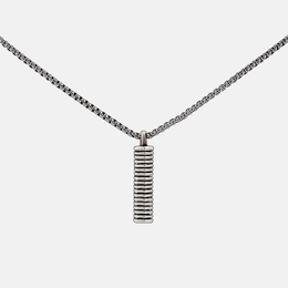 Threaded Cylindrical Stainless Steel Necklace