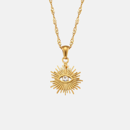 Sunlight Evil Eye Stainless Steel Necklace