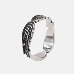 Vintage Feather Wings Stainless Steel Ring