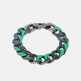 Green Stone Stainless Steel Bracelet