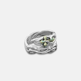 Cross Thorns Sterling Silver Adjustable Ring