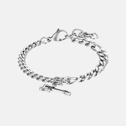 Hip Hop Guitar Design Stainless Steel Bracelet