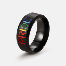 Pride Rainbow Stainless Steel Band Ring