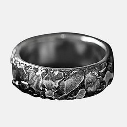 Texture Sterling Silver Men's Ring