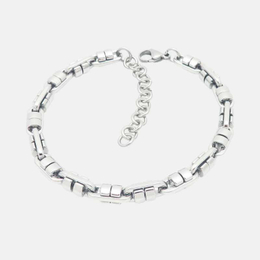 Hip-Hop Double Gear Splicing Stainless Steel Bracelet